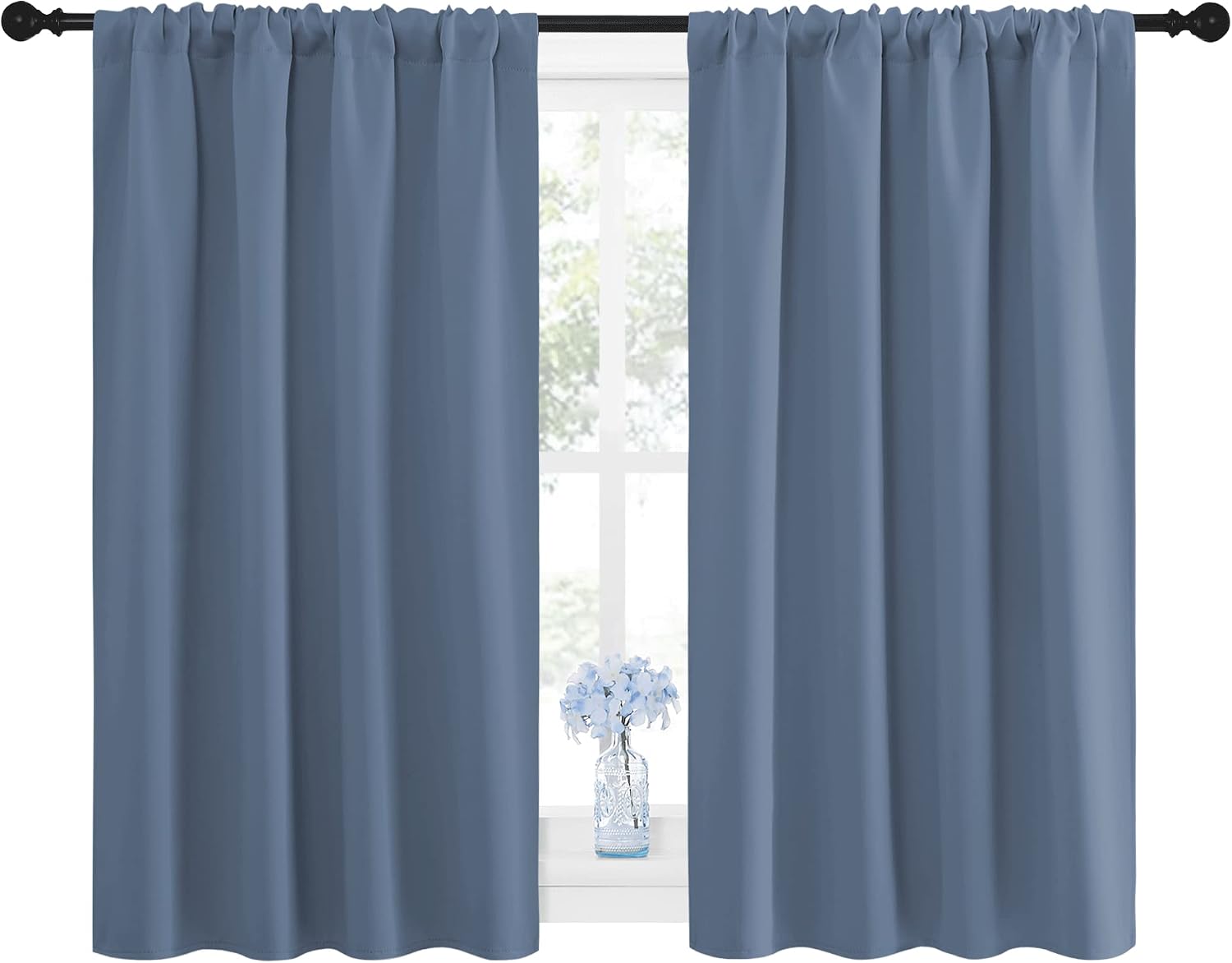 NICETOWN Blackout Curtains for Bedroom, Blackout Curtain Panels, Window Treatment Energy Saving Thermal Insulated Solid Rod Pocket…