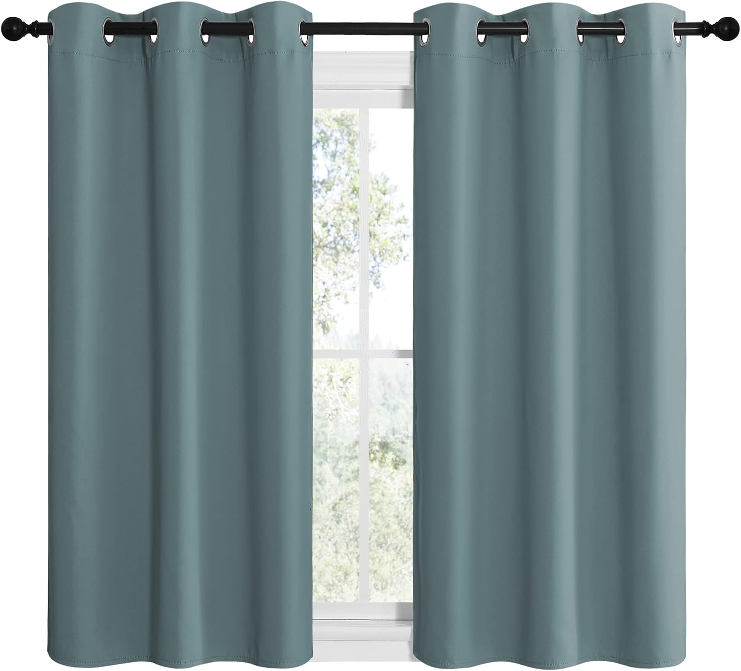 NICETOWN Modern Blackout Curtains Noise Reducing, Thermal Insulated and Privacy Room Darkening Drape Panels for Boy's Guest Room Door…