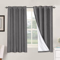 H.VERSAILTEX Linen Blackout Curtains 63 Inches Long 100% Absolutely Blackout Thermal Insulated Textured Linen Look Curtain Draperies…