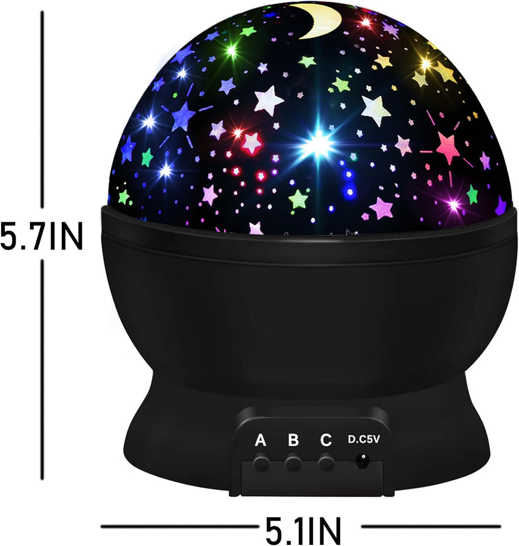 Night Light for Kids, Boys Toys for 3 4 5 6 7 8 Year Old Boys, Star Projector 360 Degree Rotation - 4 LED Bulbs 16 Light Color Changing…