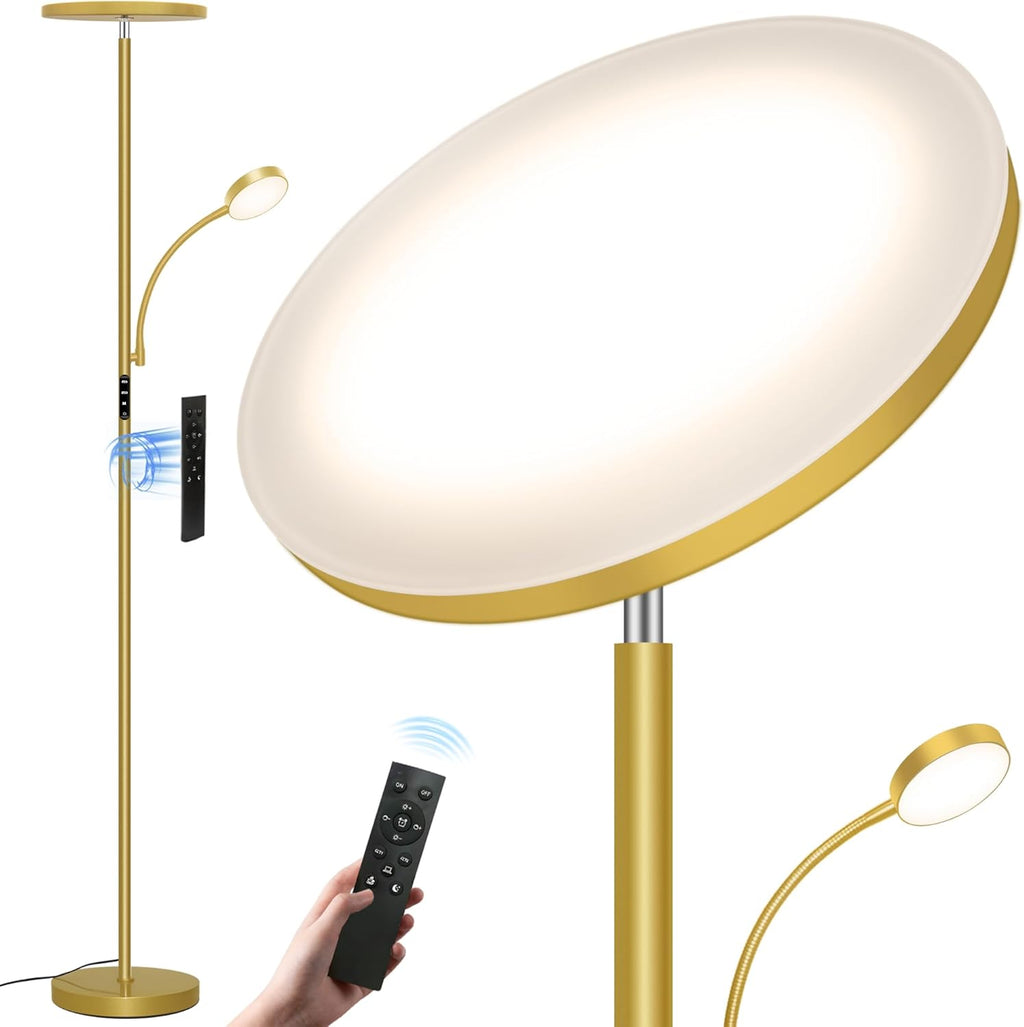 Floor Lamp-42W/4200LM Super Bright Floor Lamp, Dimmable 2-in-1 LED Floor Lamp for Bedroom, Torchiere Floor Lamps with Remote & Touch…