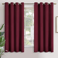 YoungsTex Burgundy Blackout Curtains for Bedroom - Thermal Insulated with Grommet Room Darkening 63 Inch Window Drapes for Living Room, 2 P…