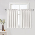 DWCN Short Ivory Blackout Curtains for Small Window, Thermal Insulated Energy Saving Room Darkening Curtains for Kitchen/Bedroom (W60 x…