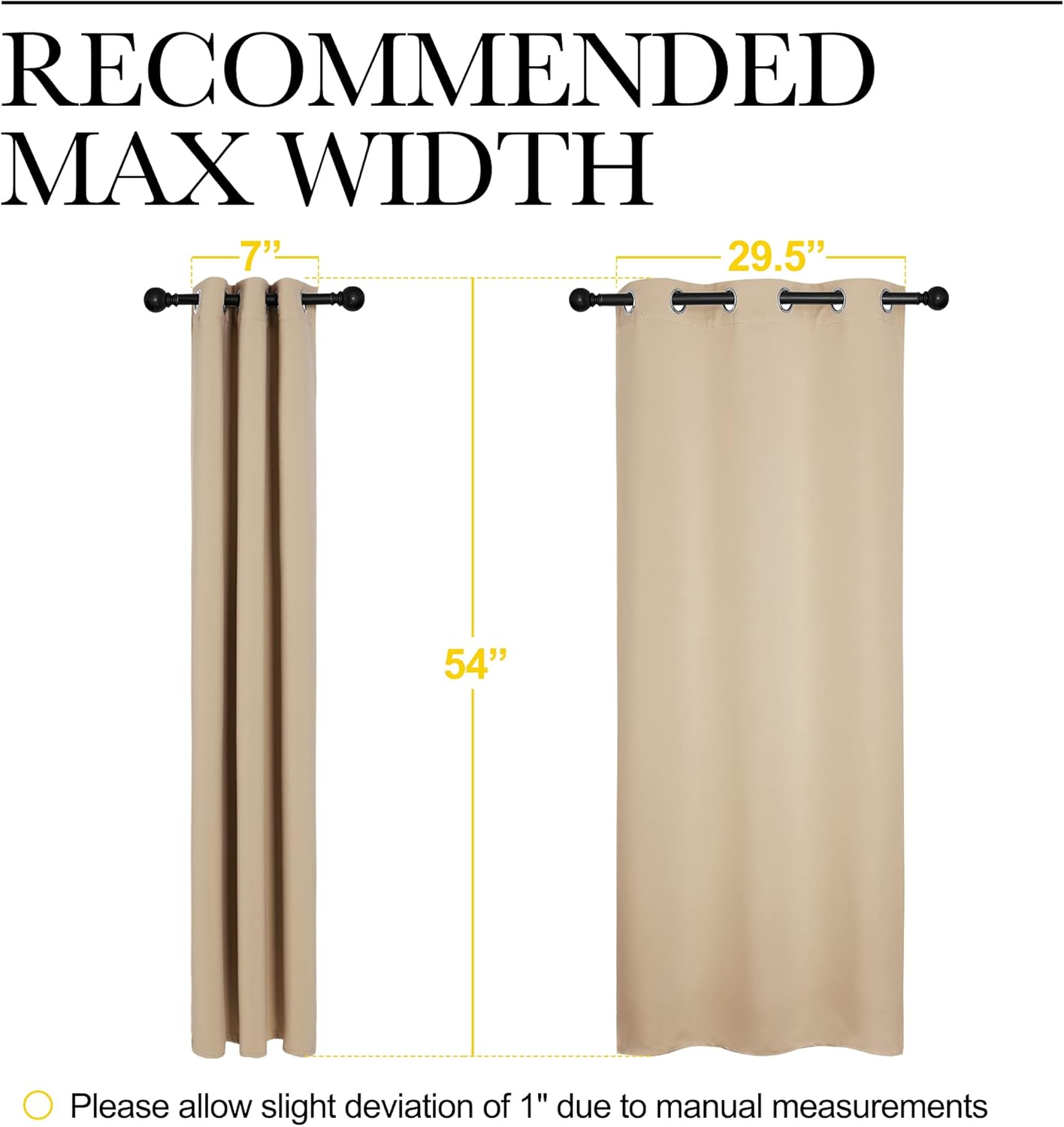 NICETOWN Room Darkening Draperies Window Curtain Panels, Thermal Insulated Grommet Room Darkening Curtains for Bedroom (Biscotti Beige, 2…