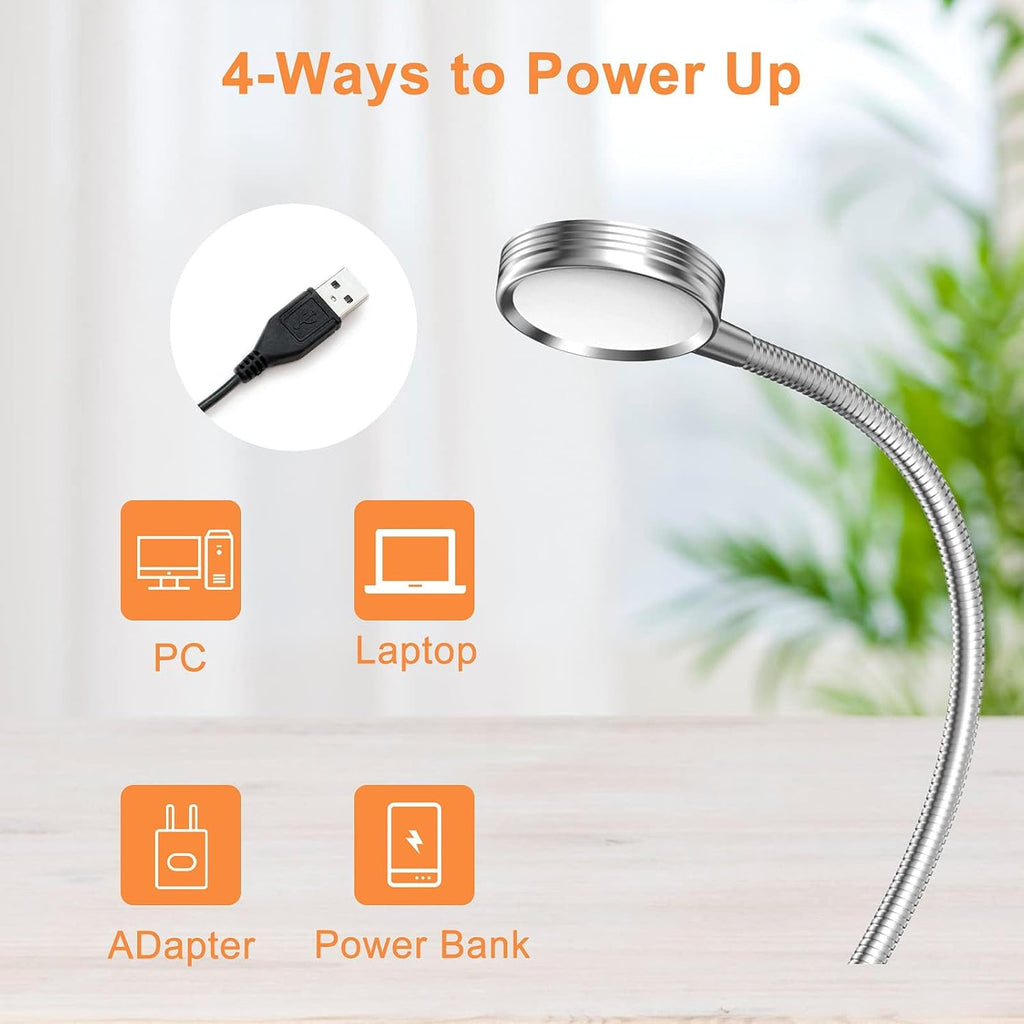 LEPOWER Clip on Light/Reading Light/Book Lights/Desk Lamp Color Changeable/Night Lights Clip on for Desk, Bed Headboard and Computers…