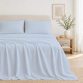 THREAD SPREAD Egyptian Cotton Sheets Full Size – 300 Series 16" Deep Pocket 100% Cotton Full Size Sheets Set (4 PC, Light Blue), Soft…
