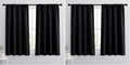 RYB HOME Bedroom Blackout Curtains - Black Curtains Solar Light Block Insulated Drapes Energy Saving for Bedroom Dining Living Room, 42 x…