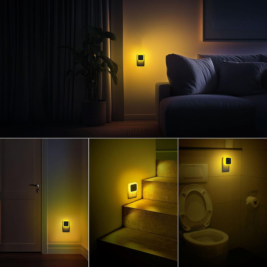 Sujeet Night Light, Night Lights Plug into Wall 8-Pack, Nightlight Plug in Night Light, Dusk to Dawn Night Lamp Led (Amber)