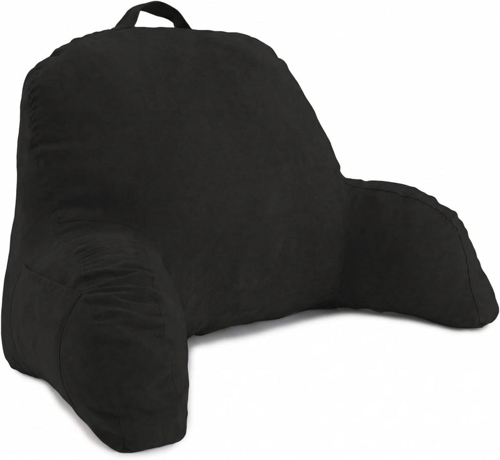 Deluxe Comfort Microsuede Bed Rest - Reading and Bedrest Lounger - Sitting Supprt Pillow - Soft But Firmly Stuffed Fiberfill - Backrest Pil…