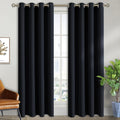 BGment Black Blackout Curtains 84 Inch Long for Living Room - Thermal Insulated Grommet Window Black Out Drapes for Home Decor, 2 Panels, E…