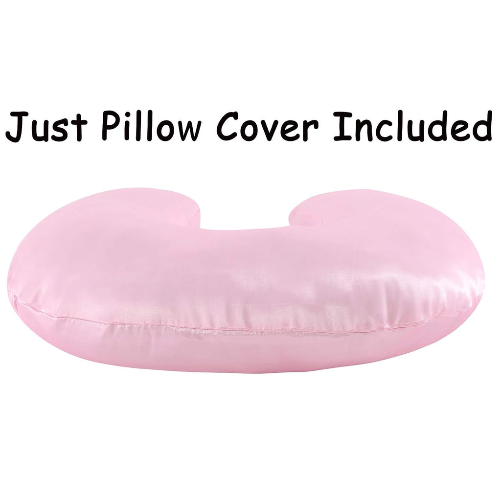 Pro Goleem Satin Nursing Pillow Cover Silk Feeling Soft Feeding Pillow Slipcover for Breastfeeding Moms Fits Standard Infant Nursing…