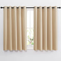 NICETOWN Bedroom Blackout Curtains and Drapes - Window Treatment Thermal Insulated Solid Grommet Blackout Draperies for Bedroom (Biscotti…