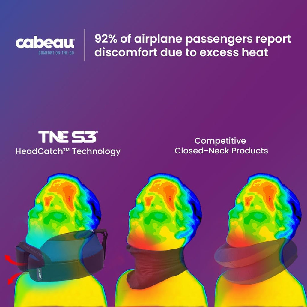 Cabeau Travel Neck Pillows for Airplanes – The Neck’s Evolution, TNE S3 – Supportive Memory Foam Design for Long Haul Flights –…
