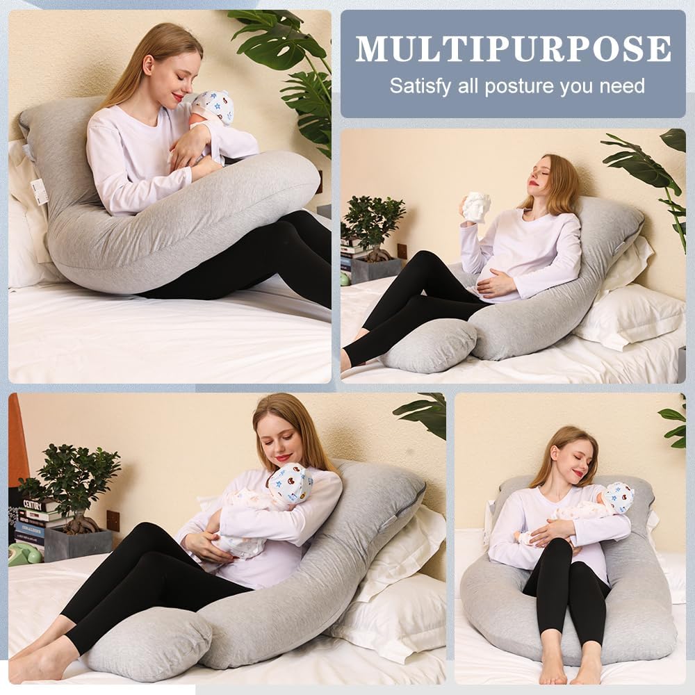 Chilling Home Pregnancy Pillow, J Shape Pregnancy Pillows for Sleeping, Body Pillow for Sleeping, Body Pillows for Adults, Maternity…