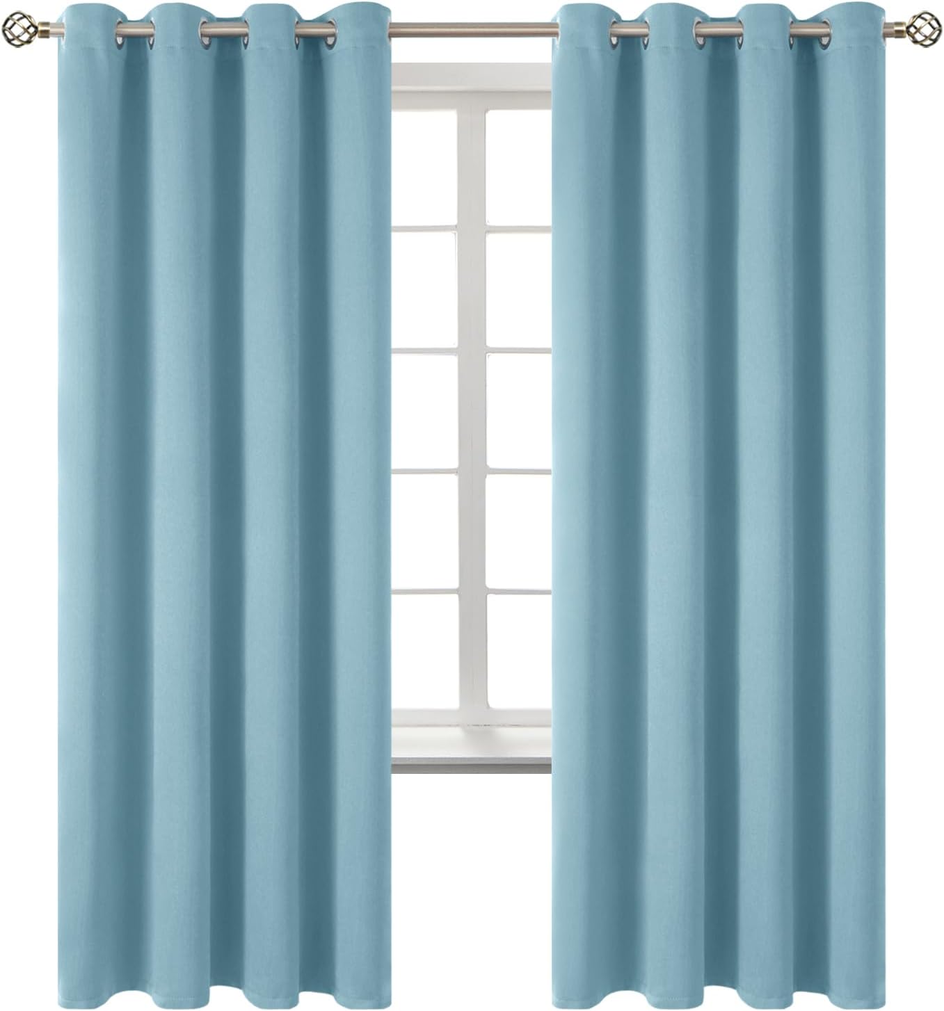 BGment Room Darkening Curtains 72 Inches Long - Grommet Thermal Insulated Drapes Window Treatment Curtains for Bedroom, 2 Panels, 52 x 72 I…