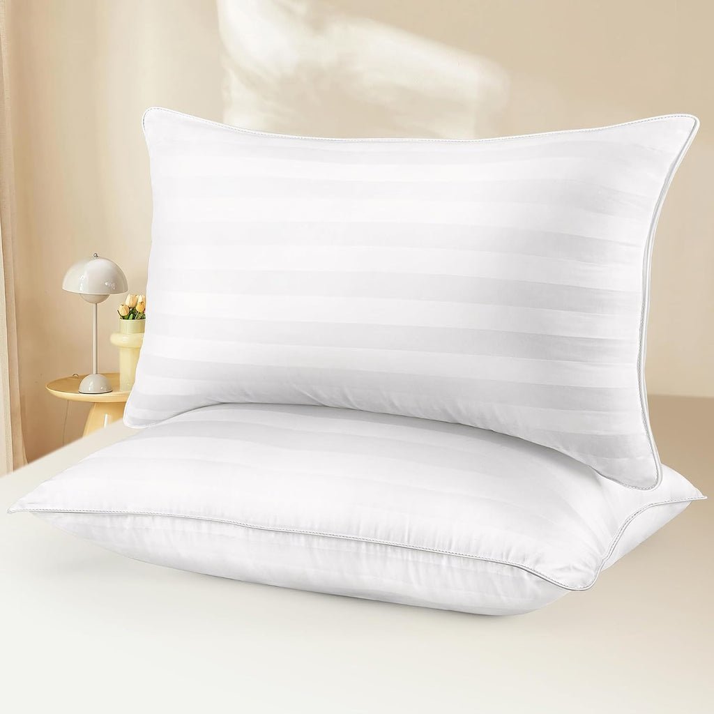 King Size Bed Pillows Set of 2 - Breathable Premium Down Alternative Pillows for Side, Back, and Stomach Sleepers Hotel Quality Fluffy…