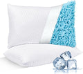 NTCOCO Cooling Bed Pillows Standard Size Pack of 2 for Sleeping Shredded Memory Foam Bed Pillows Adjustable Gel for Side Stomach Back…