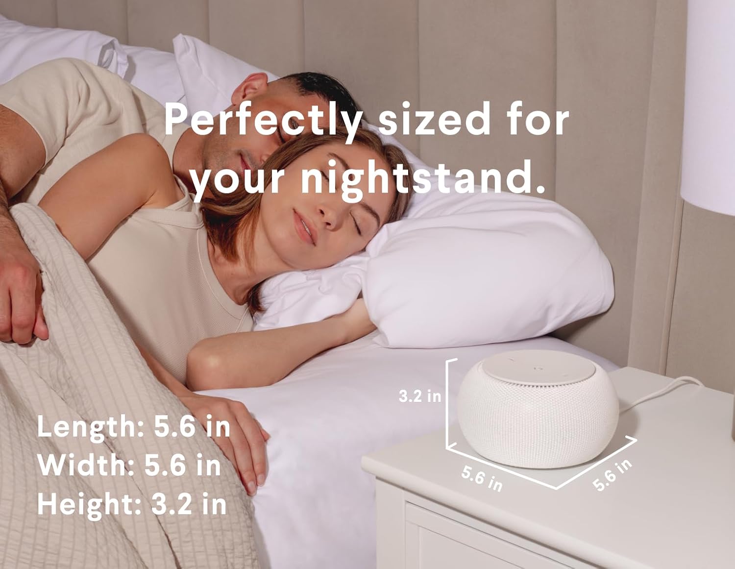 Snooz Pro White Noise Sound Machine - Natural Fan Noise, Non-Looping Sound, App Scheduler - Travel Case Included, for Adults & Ba…