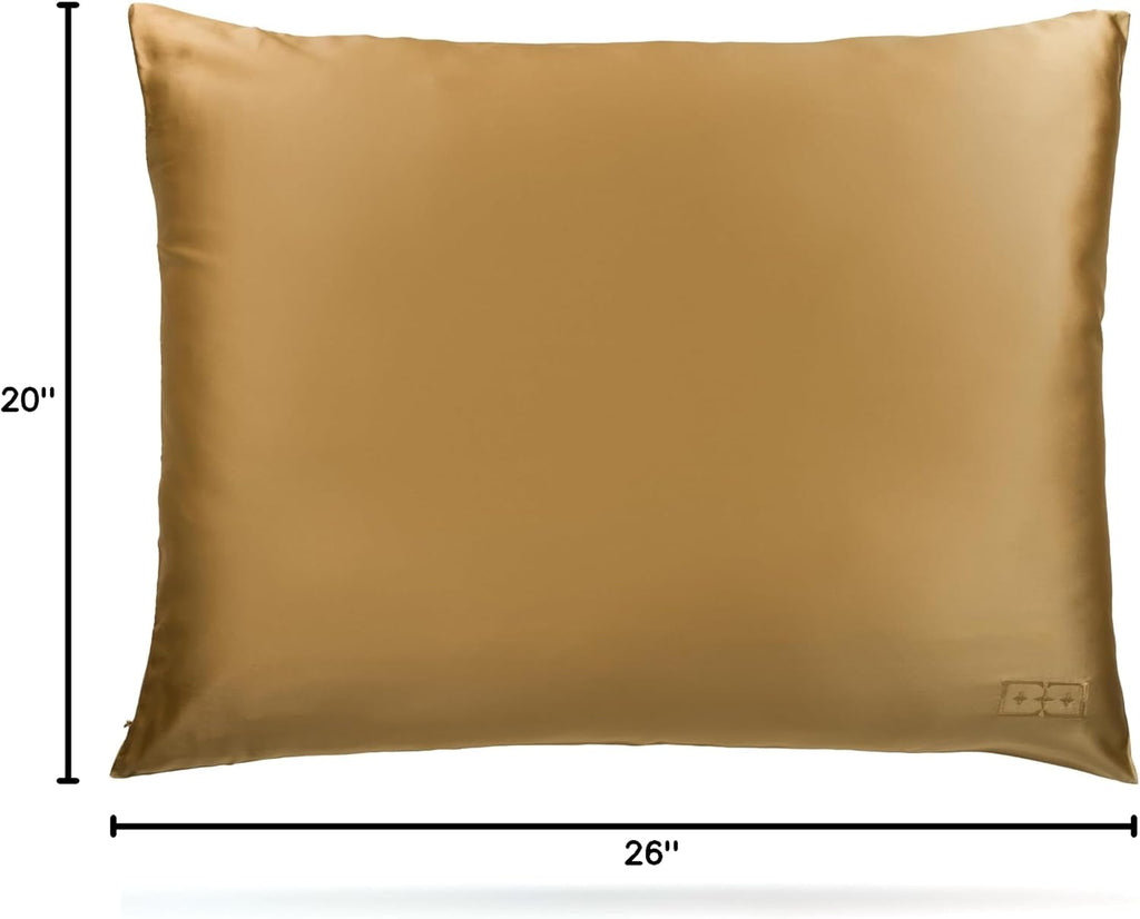 100% Mulberry Silk Pillowcase Infused with Silver Ions - Pure 30 Momme Grade 6A Fibers for Beautiful Skin and Hair - Cooling Pillow Case…