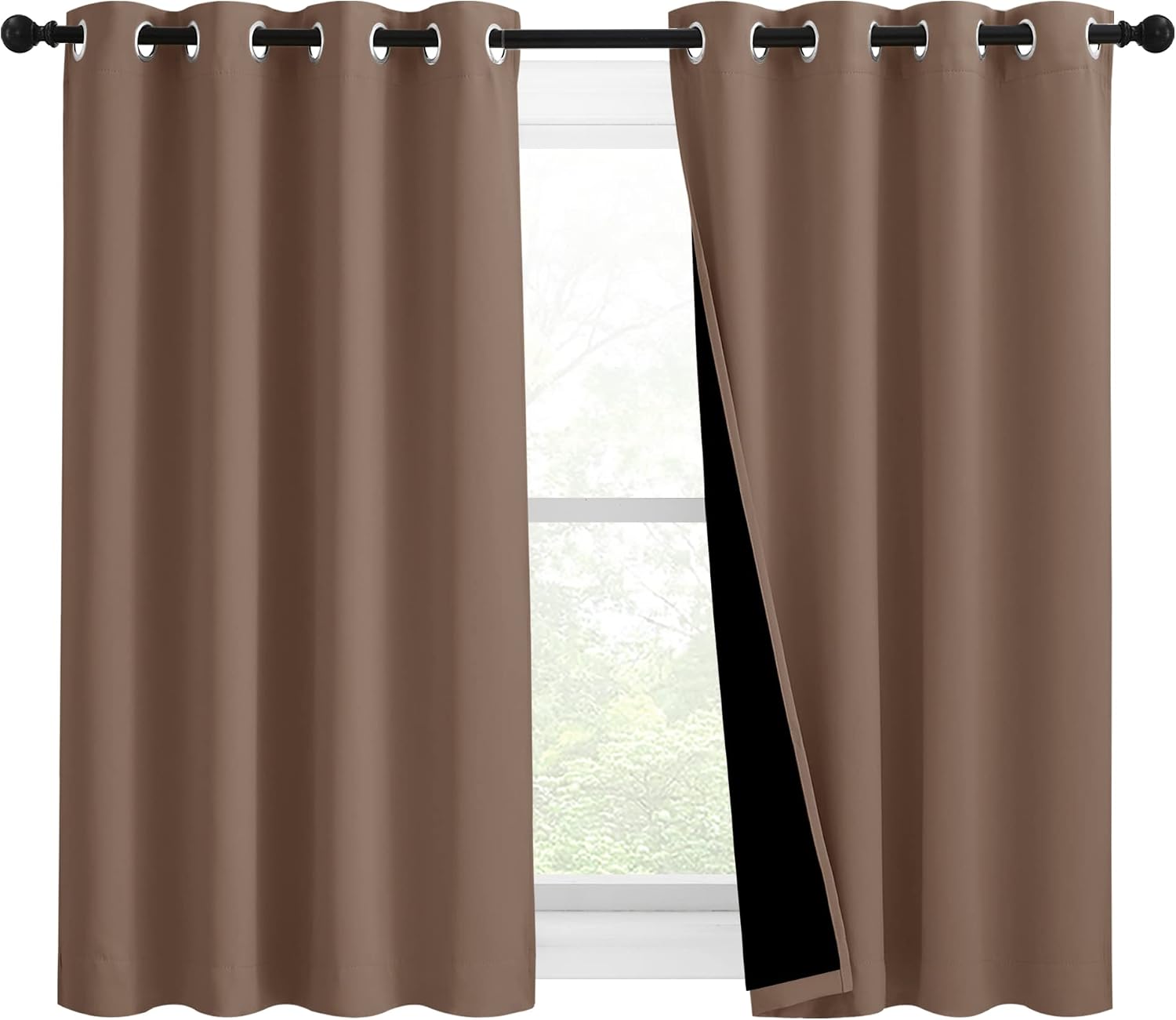 Nicetown Bedroom Full Blackout Curtain Panels, Super Thick Insulated Window Covers, Keeping Out Cold Air and Heat 100% Blackout Blinds with…
