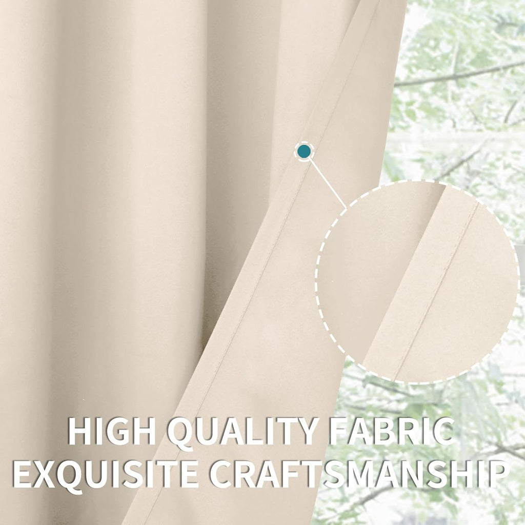 BGment Champagne Curtains 63 Inch Long - Wedding & Party Backdrop Drapes Elegant Room Darkening Thermal Insulated Window Treatments for Bir…
