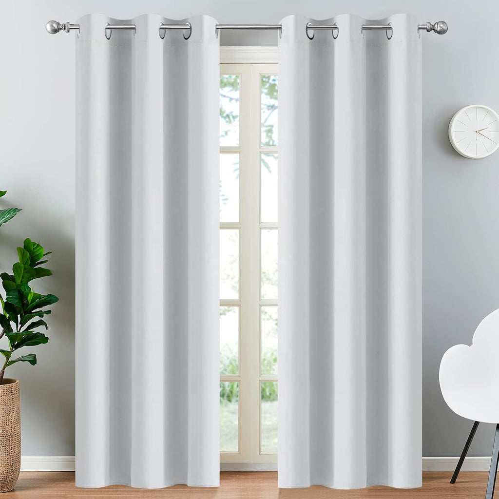Yakamok 84 Inch Length Room Darking Curtains for Bedroom, Light Blocking Drapes Room Darkening Thermal Insulated Solid Grommet Panels for…