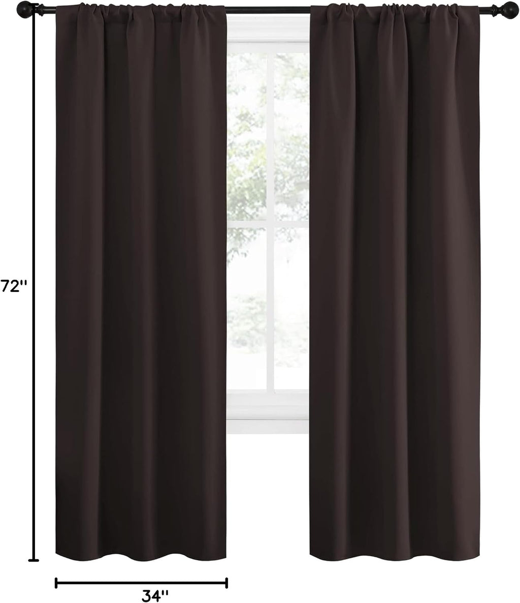 NICETOWN Blackout Curtains for Living Curtains, Thermal Insulated Noise Reducing Curtains & Drapes for Small Kitchen Window, Privacy…