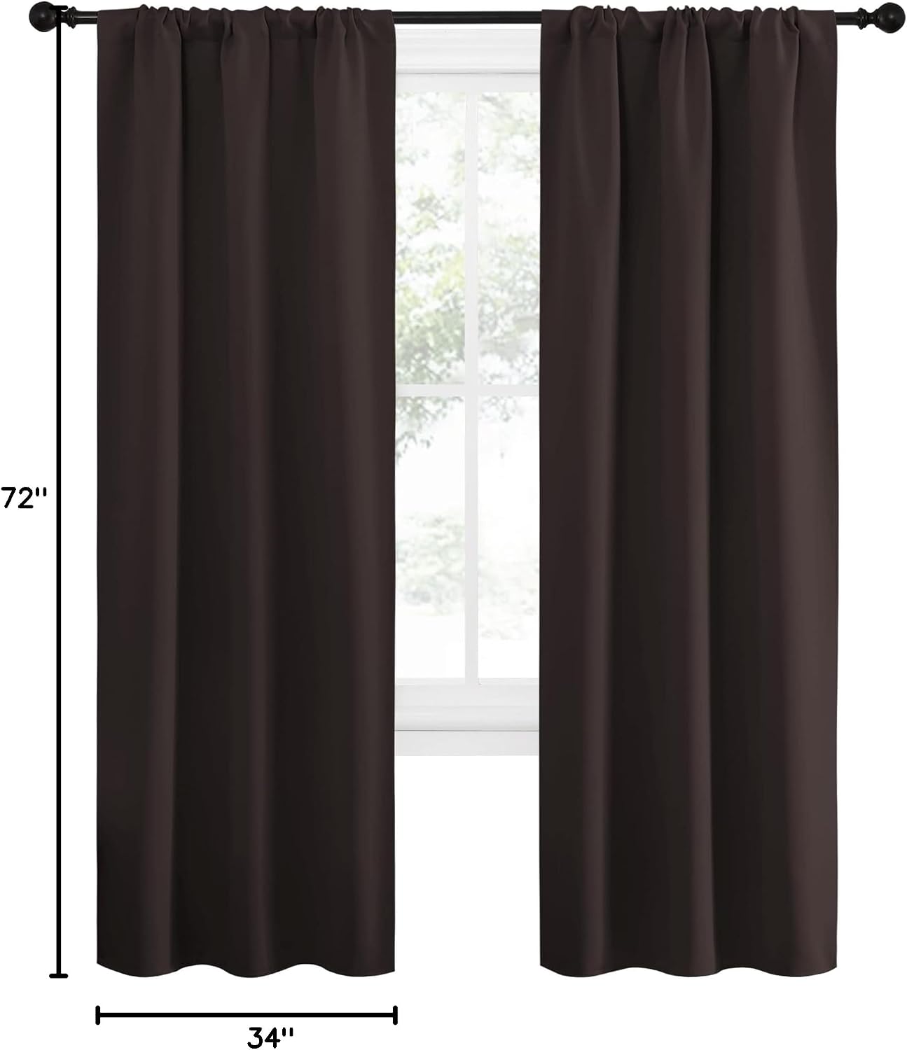 NICETOWN Blackout Curtains for Living Curtains, Thermal Insulated Noise Reducing Curtains & Drapes for Small Kitchen Window, Privacy…