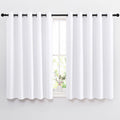 NICETOWN White Room Darkening Curtain Panels - Tripe Weave Thermal Insulated Grommet Room Darkening Window Draperies and Curtains for…