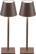 KDG 2 Pack Cordless Table Lamp, Portable LED Desk Lamp, 4000mAh Battery Operated, 3 Color Stepless Dimming Up, for…