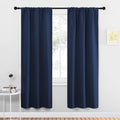 NICETOWN Blackout Curtains for Living Curtains, Home Decorations Thermal Insulated Solid Pole Top Blackout Drapes for Living Room (Navy…