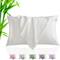 TELUS Pillow Cases Queen Size 2 Pack, Bamboo Rayon & Lyocell Pillowcase with Envelope Closure, Cooling Breathable Pillow Cover for Hot…