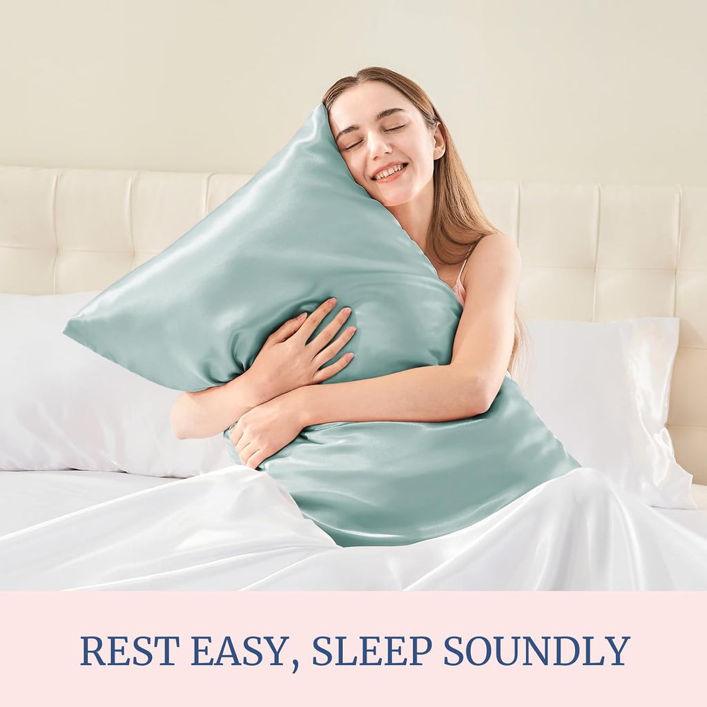Bedelite Satin Pillowcase for Hair and Skin, Super Soft and Cooling Similar to Silk Pillow Cases 2 Pack with Envelope Closure, Gift for Wom…