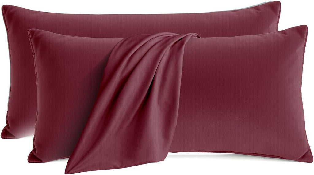 QJFabricCO Q&J Fabric Co. Bedding Pillow Cases King Size Set of 2 –Wrinkle, Fade Resistant, Soft Brushed Microfiber Pillow Cover–Envelope Pil…