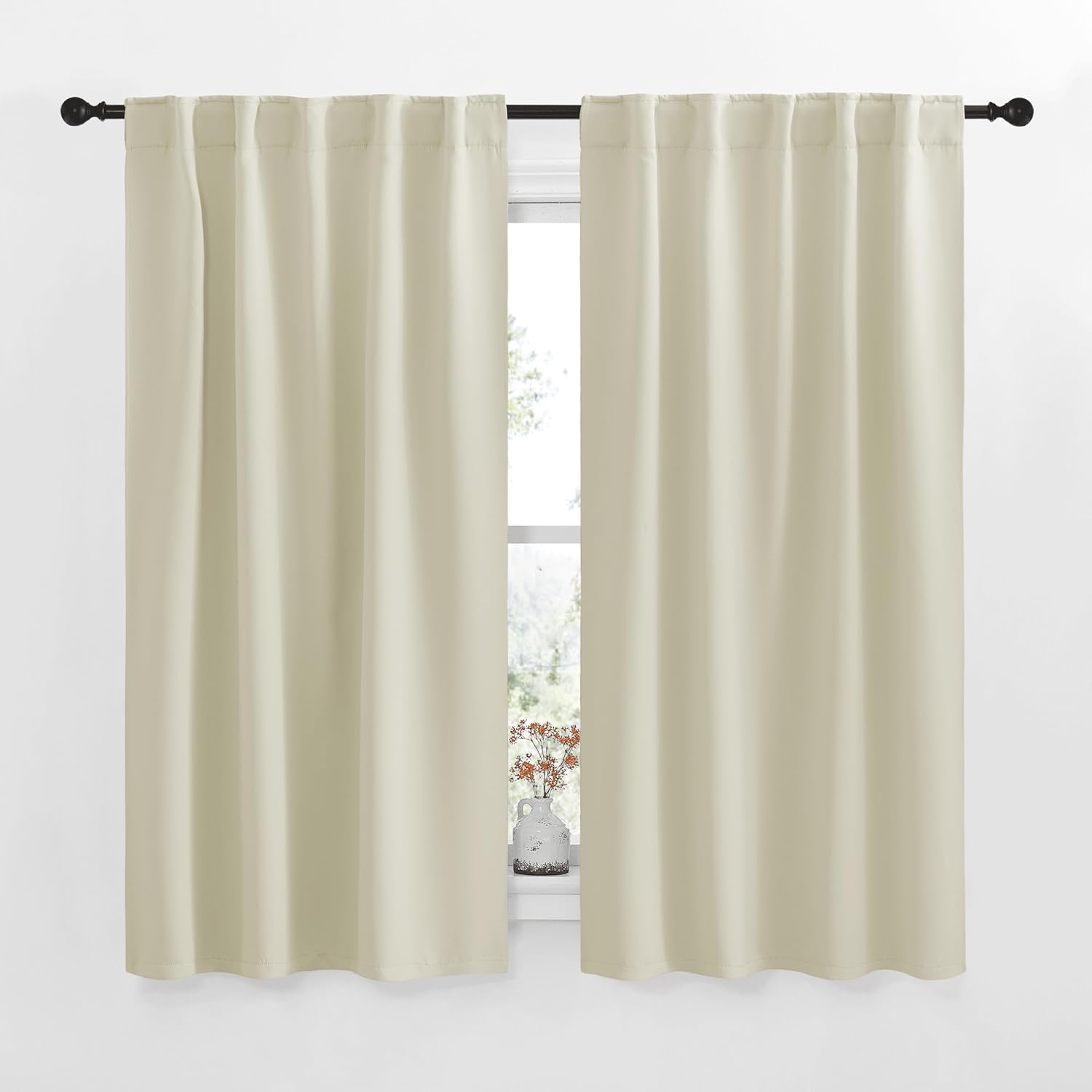 NICETOWN RV Curtains for Camper Windows - (Beige Color) 42x50 Inch, 2 Panels Set, Thermal Insulated Room Darkening Blackout…