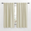 NICETOWN Blackout Curtain Panels for Living Room - (Beige Color) 34x63 Inch, 2 Panels Set, Thermal Insulated Room Darkening Blackout…