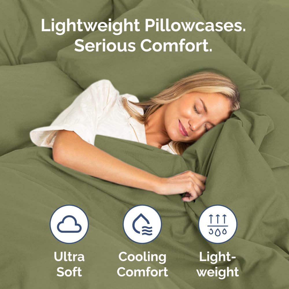 Queen Pillow Cases Set of 4 - Ultra Soft Hotel Quality Pillowcase Covers - Comfy, Cozy & Wrinkle Free - Shrink, Stain & Fade Resistant…