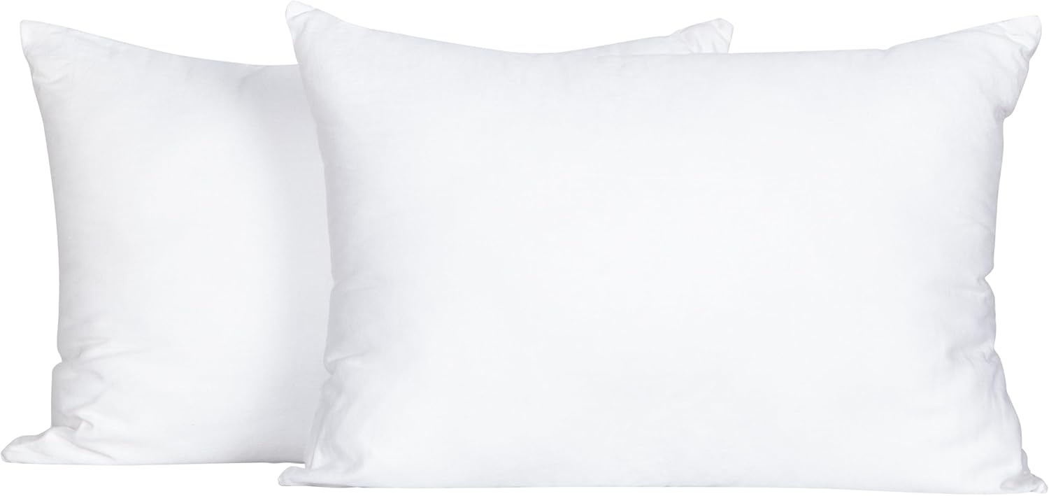 Flxxie 2 Pack Small Cotton Down Alternative Pillows, Super Soft and Breathable Small Pillows for Sleeping, Travel, 13x18 Inches 2 Pack 18 I…