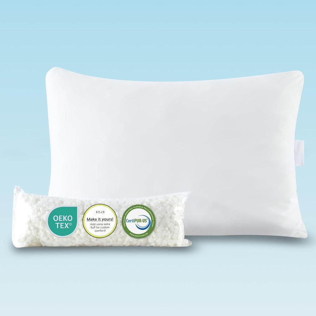 Sijo FlexCool Shredded Memory Foam Pillow - Adjustable Loft Pillow w/Cooling Surface - Good Housekeeping 2026 Bedding Award Winner…