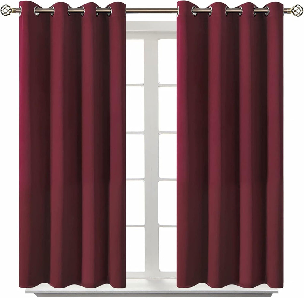 BGment Blackout Curtains for Bedroom - Grommet Thermal Insulated Room Darkening Curtains for Living Room, Set of 2 Panels (52 x 54 Inch, Bu…