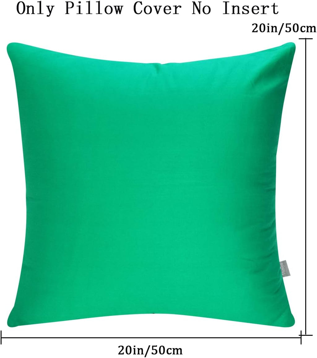 Thmyo 4-Pack 100% Cotton Comfortable Solid Decorative Throw Pillow Case, Thmyo Square Cushion Cover Pillowcase Sublimation Blank Pillow Cove…