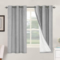 H.VERSAILTEX Primitive Linen Curtains 100% Blackout Curtain Drapes Burlap Curtains with White Thermal Insulated Liner, Grommet Top Drapes…