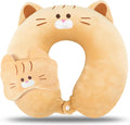 MissSoul Kids Neck Pillow for Travel with Sleep Eye Mask, Cute Travel Neck Pillow, Memory Foam Flight Sleeping Headrest Pillow for Boys & G…