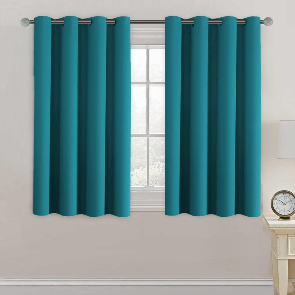H.VERSAILTEX Blackout Curtain for Living Room Small Window Kitchen Blackout Curtains 45 inch Length Energy Saving Solid Grommet…