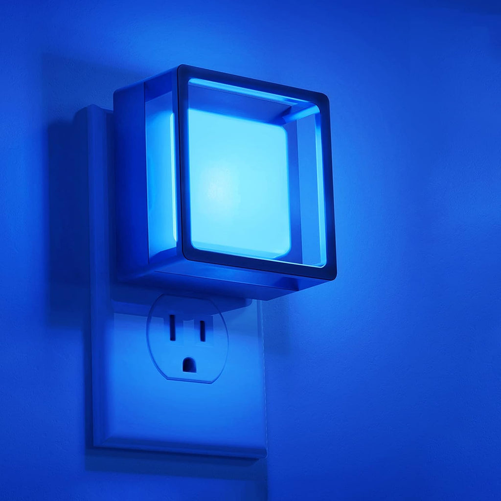 DORESshop Blue Night Light [2 Pack], Night Lights Plug Into Wall, Night Light Dusk to Dawn Sensor, LED NightLight Adjustable Brightness…