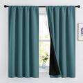 Nicetown 100% Blackout Curtain Panels, Thermal Black Liner Curtains for Nursery Room, Noise Reducing and Cold Blocking Drapes for Windows (…