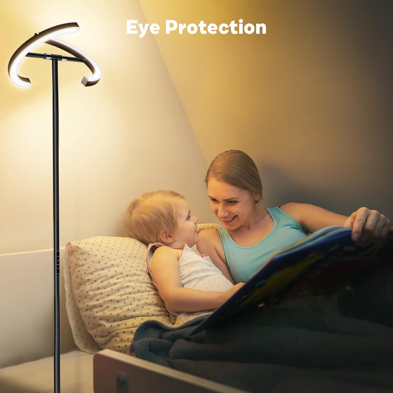 SIBRILLE RGBCW Floor Lamp, Color Changing Standing Lamp, Modern Stepless Dimmable LED Floor Light Tall Lamp with Remote Control, 20W…