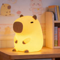 FAMIDUO-BrightenYourLife FAMIDUO Capybara Night Light for Kids, Safe Squishy Silicone Nursery Light with Timer, Dimmable & Rechargeable Touch…