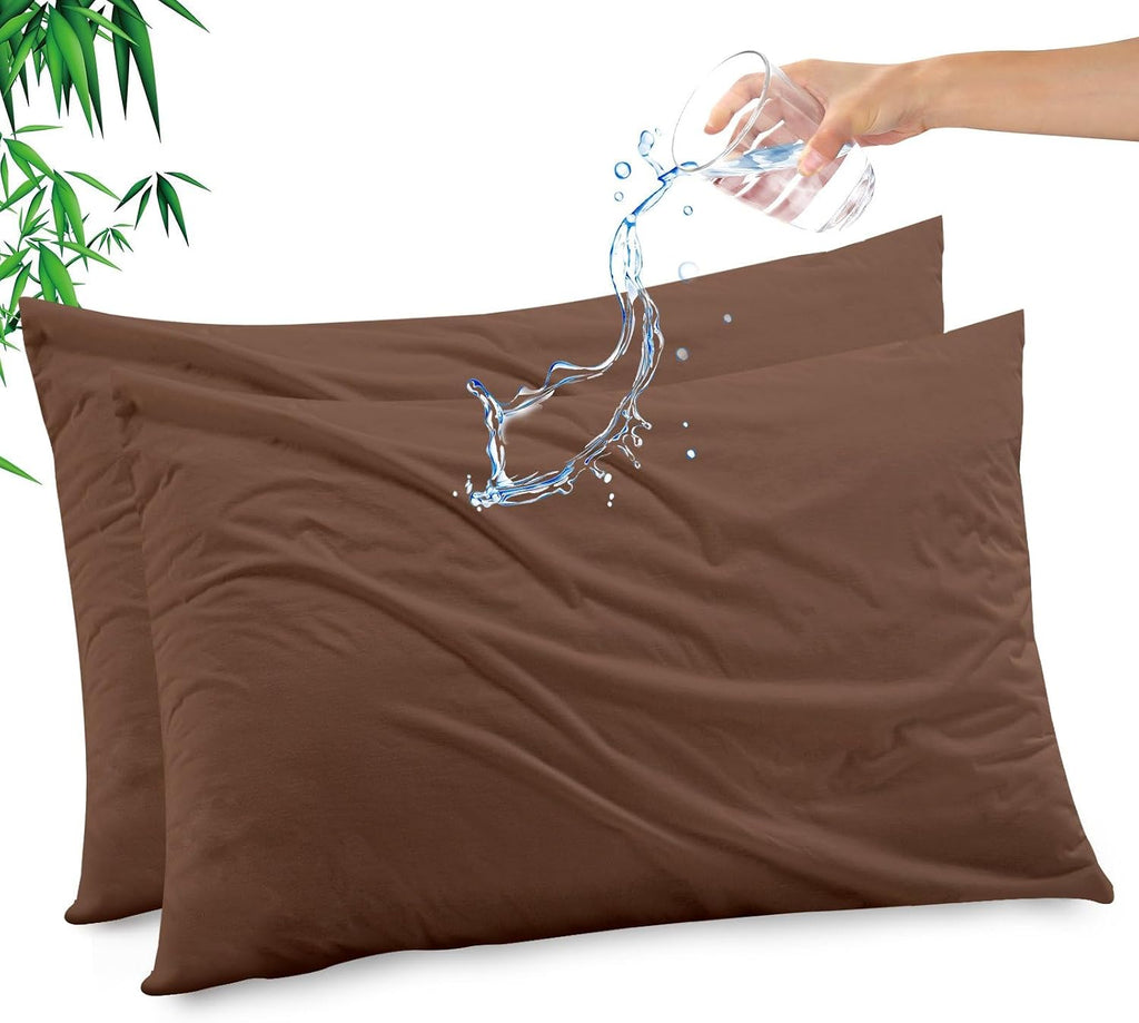 Gogreen Bamboo Rayon Waterproof Pillow Protector, Breathable Pillow Cover, Cooling Pillow Case Protector with Zipper, Super Soft Pillow Cas…