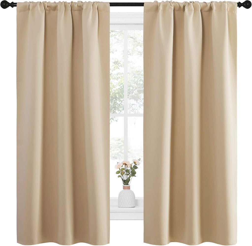 NICETOWN Blackout Room Darkening Curtains - Home Decoration Light & Noise Reducing Thermal Insulated Window Draperies with Rod Pocket Top…